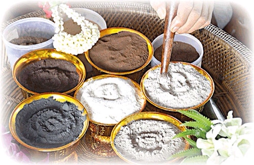 Empowerment of the sacred powders, used in the making of the Amulets