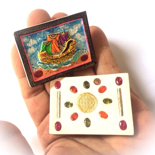 Sampao Maha Sethee millionaire trader shit amulets with real precious gems inserted from Kroo Ba Krissana Intawano