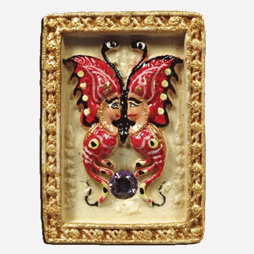 Taep Bin Pim Lek (miniatures version) - Hand painted amulet