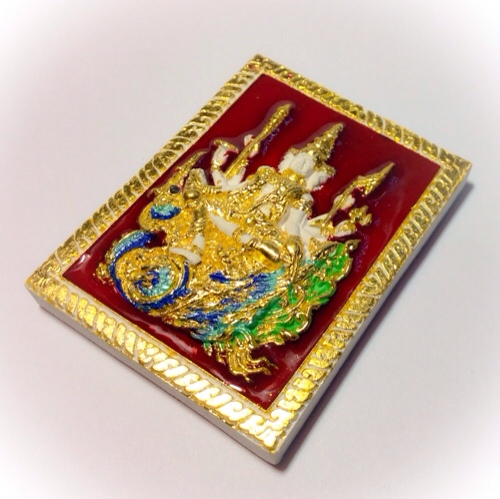 Rel glazed enamel Muan Sarn Sacred Powder Brahma Amulet