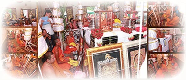 Blessing ceremony Pra Somdej Wat Rakang Kositaram